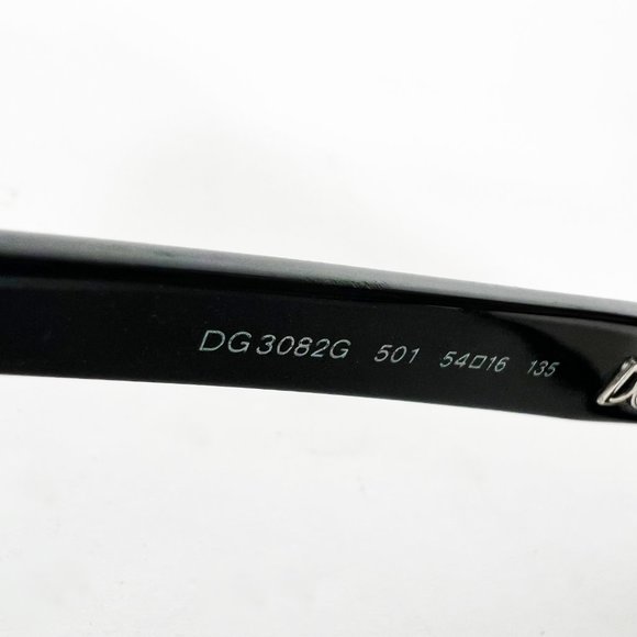 Dolce Gabbana DG3082G RX Eyeglasses 501 Black 54-16-135 Made In Italy Side Bling - Picture 9 of 9